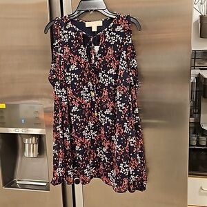 💕MICHAEL by MICHAEL KORS💕 Cold Shoulder Blouse ~ Micro Floral Print Small NWT